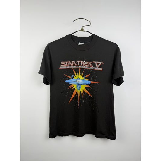 Vintage 1989 Star Trek V The Final Frontier Movie Promo Shirt Two Sided M 20x26