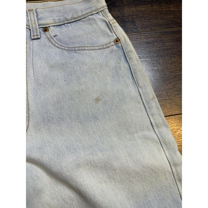 Vintage 90s Levi's 501 button fly jeans, gold splatter, USA, 28x30