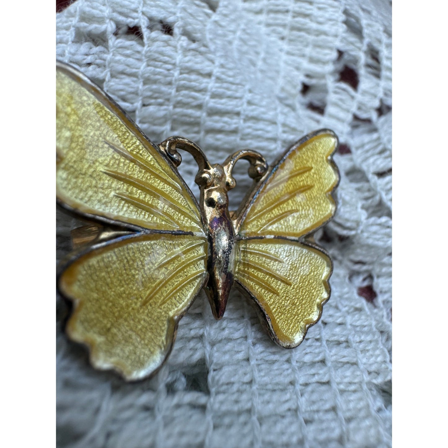 Goldie's golden butterfly brooch (1970s)