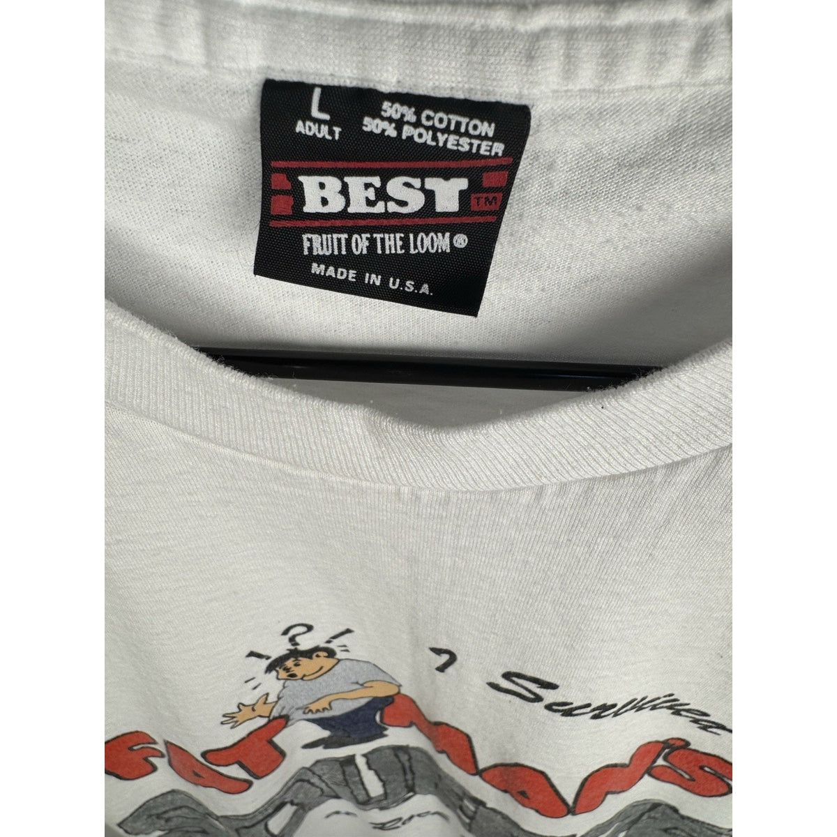 Vintage 90s Rock City Fat Man's Squeeze tee, single stitch, L