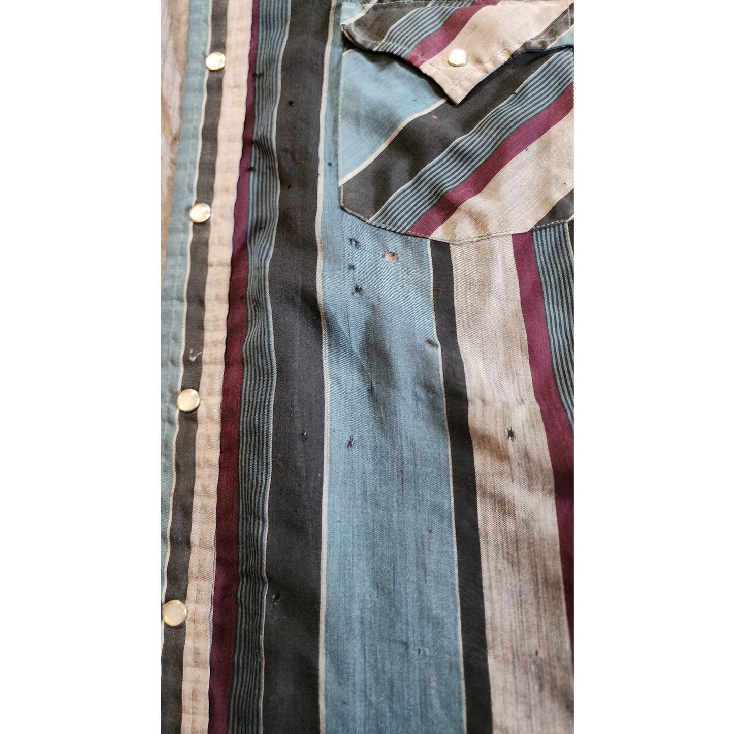 Total burnout, striped button down (1980s)