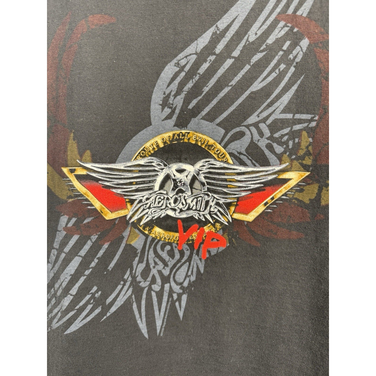 Vintage 2006 Aerosmith Route of All Evil tour VIP tee, Cygnus, S