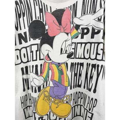 Vintage 90’s Disney Hip Hop Minnie Mouse AOP All Over Print Jerry Leigh XL 24x30