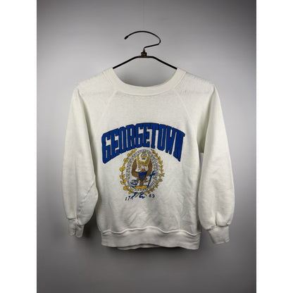 Vintage 80s Georgetown Hoyas double sided puff print crewneck, M
