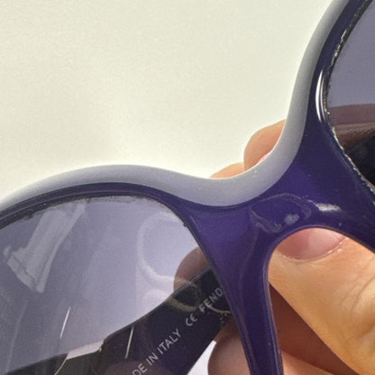 Vintage Y2K Fendi FS5064 purple oversized polarized sunglasses