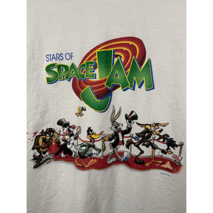 Vintage 1996 Space Jam Stars of Space Jam movie promo tee, Q-Tees, XL