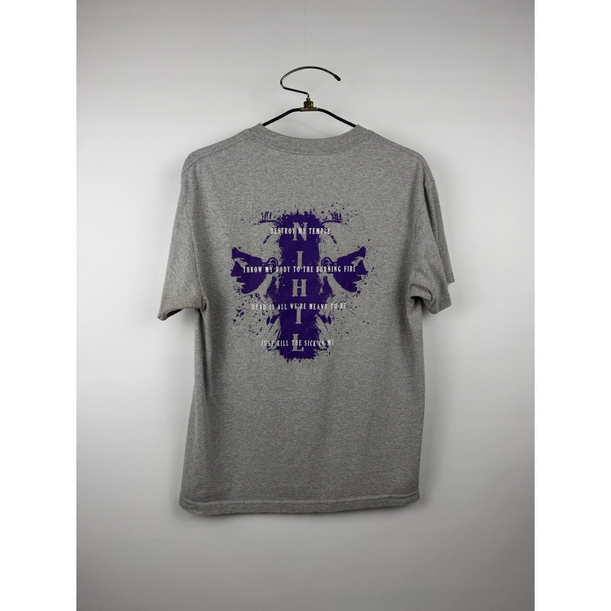 2016 Sledge ‘Nihil’ Double Sided Shirt Oklahoma City Hardcore Large 21x28
