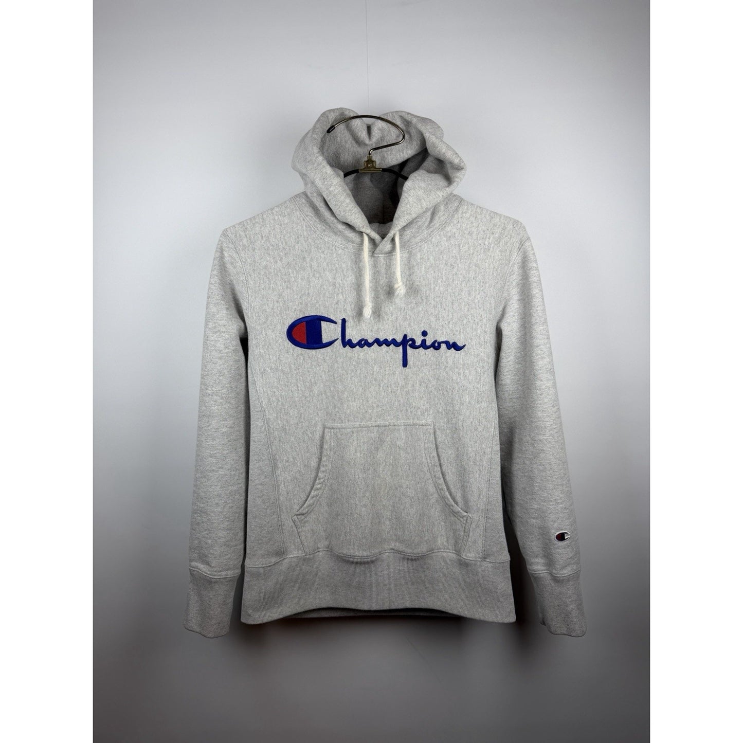 Vintage 1970’s Champion Reverse Weave Spellout Hoodie Sweatshirt Medium 21x25