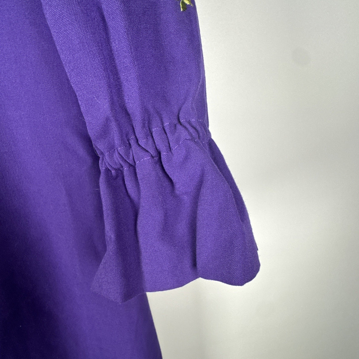 Vintage 1970s Maxi Floral Embroidered Peasant Dress Bordados Mary Vi Mexican