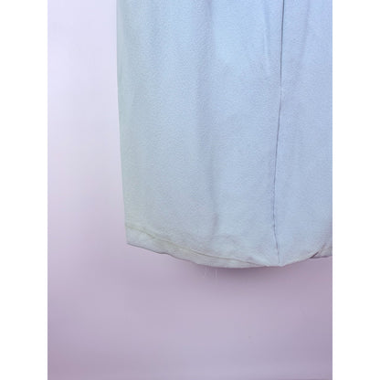 1960s baby blue mini dress empire waist xs knit sleeves