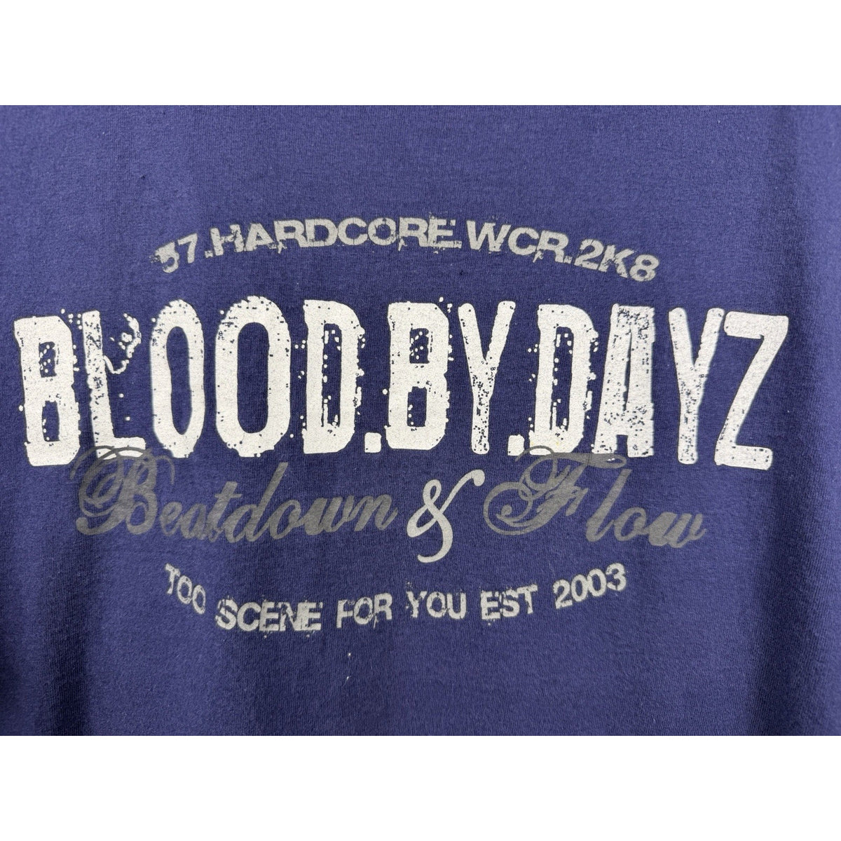 2008 Blood By Days beatdown hardcore tee, War City Records, XL