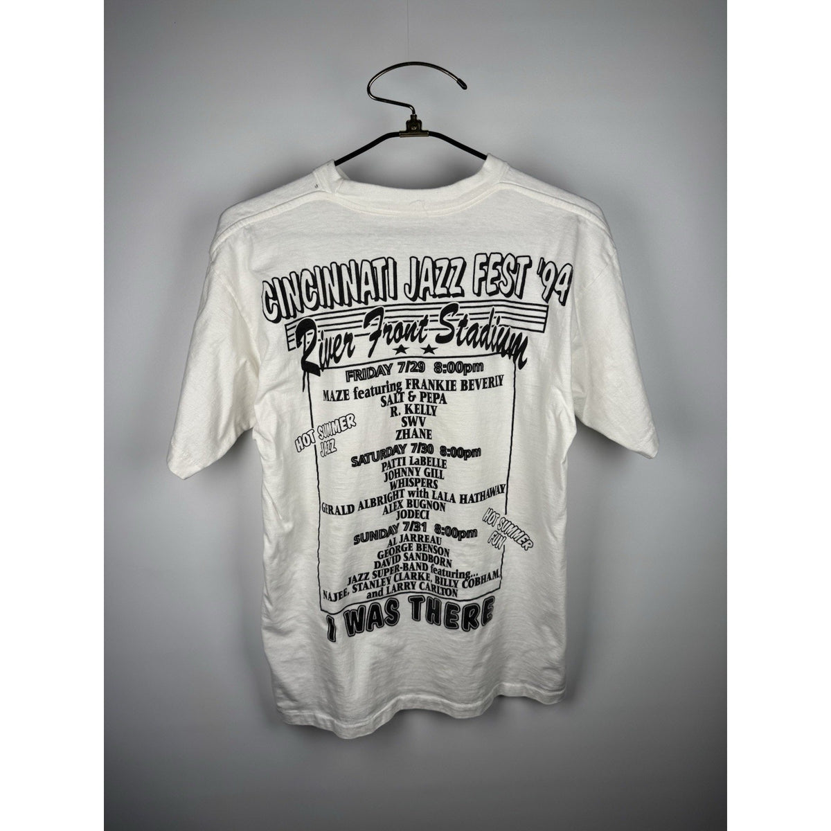 Vintage 1994 Cincinnati Jazz Fest Shirt R Kelly Salt-n-Pepa Jodeci Large 21.5x29