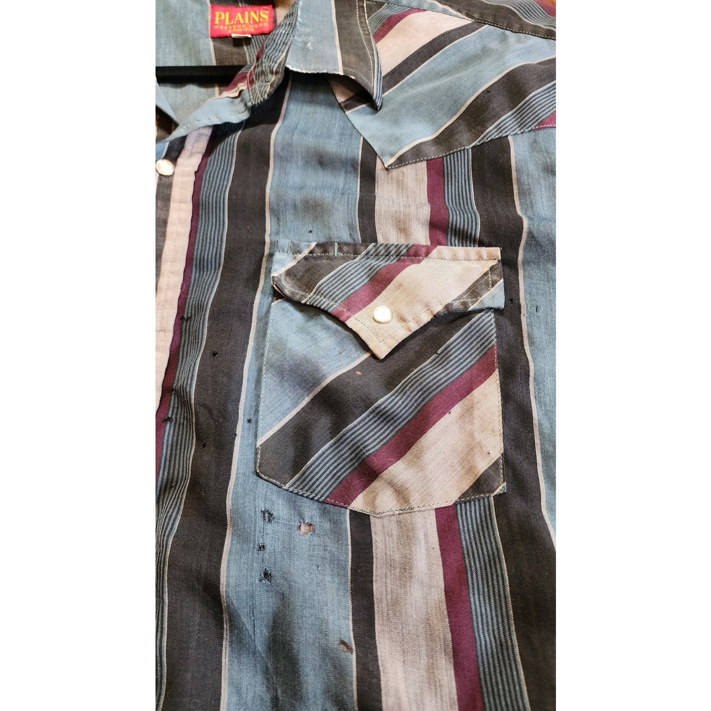 Total burnout, striped button down (1980s)