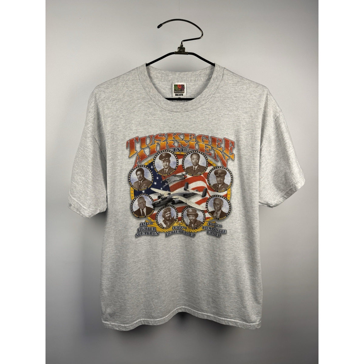 Vintage 90s Tuskegee Airmen Black history tee, Fruit of the Loom, XL