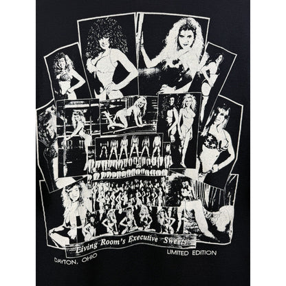 Vintage 90s The Living Room strip club gooner tee, Jerzees, XL