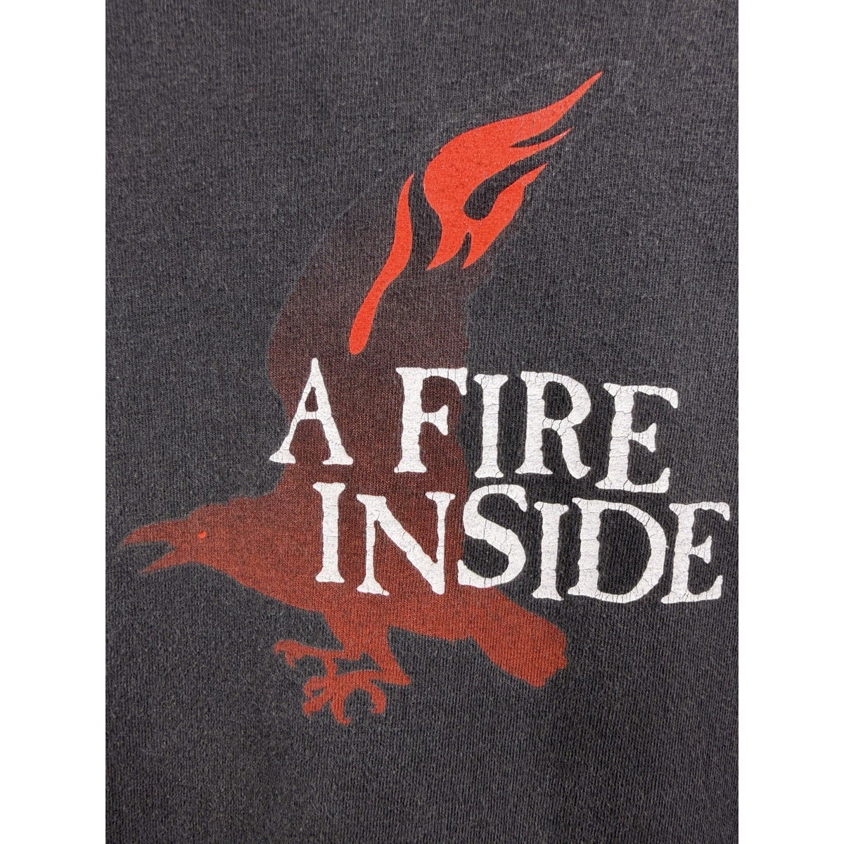 Vintage 2003 AFI A Fire Inside Shirt Two Sided Raven & Devil Graphic Emo L 22x28