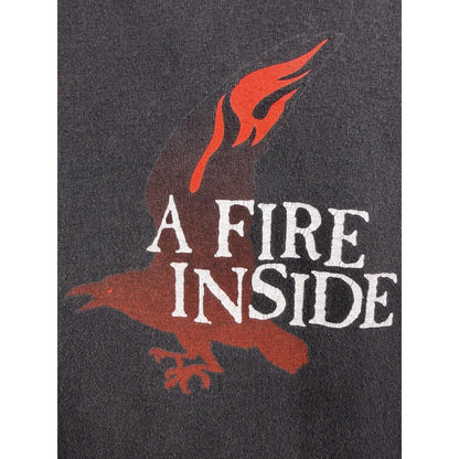 Vintage 2003 AFI A Fire Inside Shirt Two Sided Raven & Devil Graphic Emo L 22x28