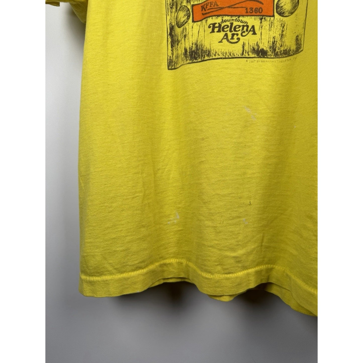 Vintage 1987 King Biscuit Blues Festival Helena AR Rare Booster Shirt L 22.5x26