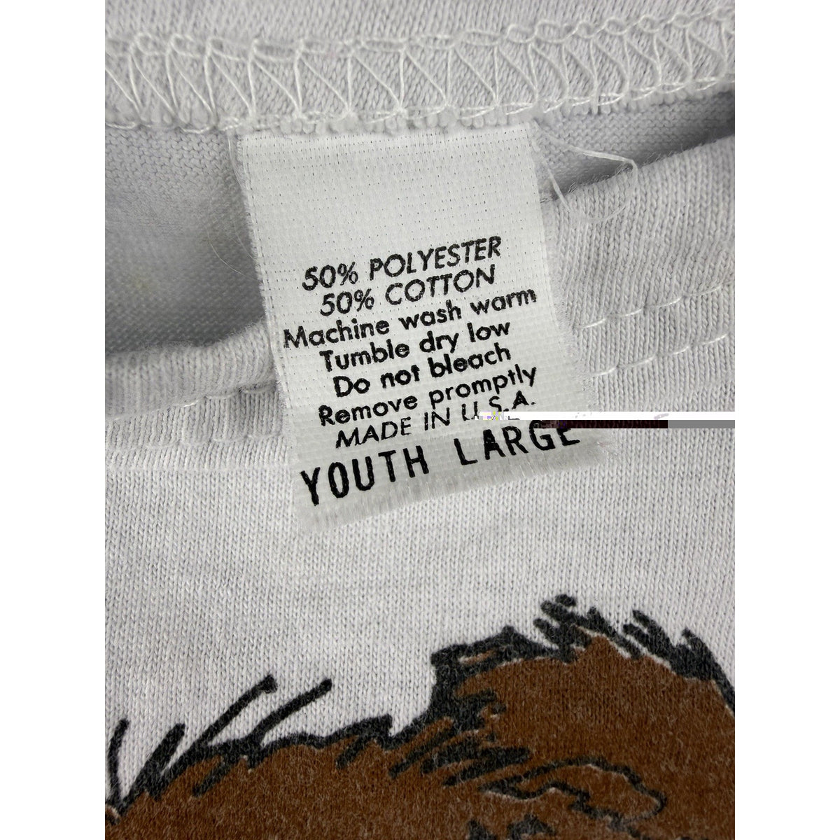 Vintage 80s But I Didn't Do Nuttin' sad bear baby doll tee, youth L
