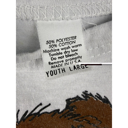 Vintage 80s But I Didn't Do Nuttin' sad bear baby doll tee, youth L