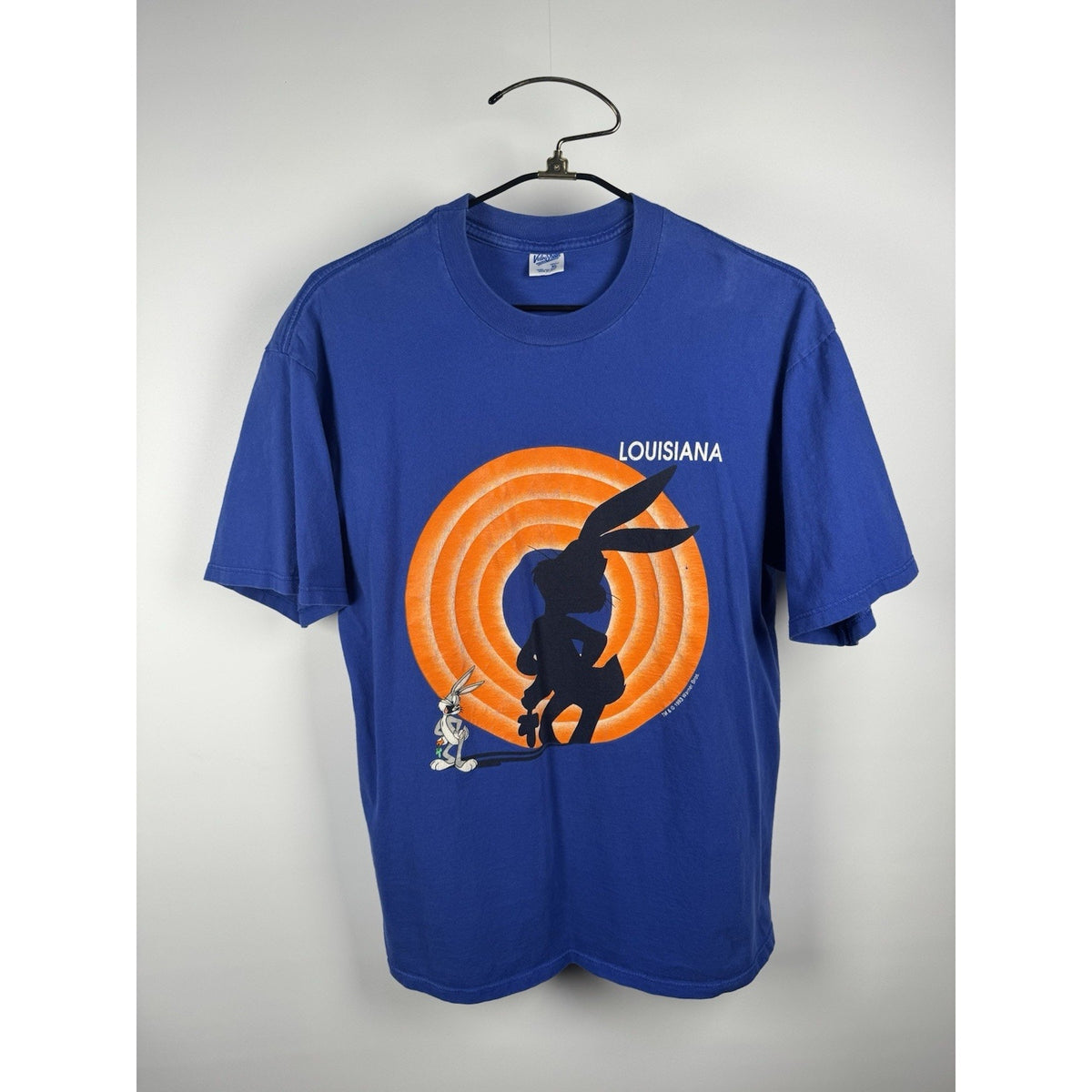 Vintage 1990s Looney Tunes Bugs Bunny Louisiana shadow print tee, XL