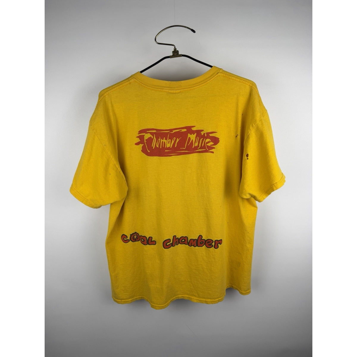 Vintage 1999 Coal Chamber Rare Yellow Chamber Music Nu Metal Blue Grape XL 23x29