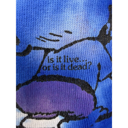 Vintage 90’s Grateful Dead Calvin and Hobbes Not Fade Away Tie Dye Tee XL 24x29