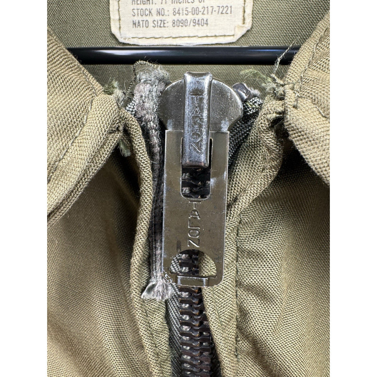 Cold weather military flyer’s jacket, NSN:8415-00-217-7221, vintage, MED-Long