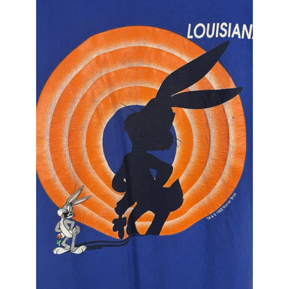 Vintage 1990s Looney Tunes Bugs Bunny Louisiana shadow print tee, XL