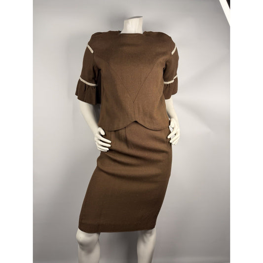 1960s Cottage Core Boho Skirt Set - XS