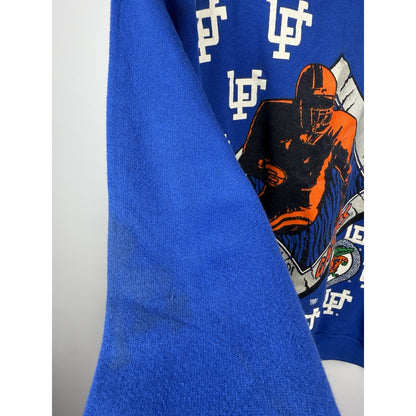 Vintage 90’s Florida Gators Big Graphic Front AOP NCAA Football Crewneck L 23x26