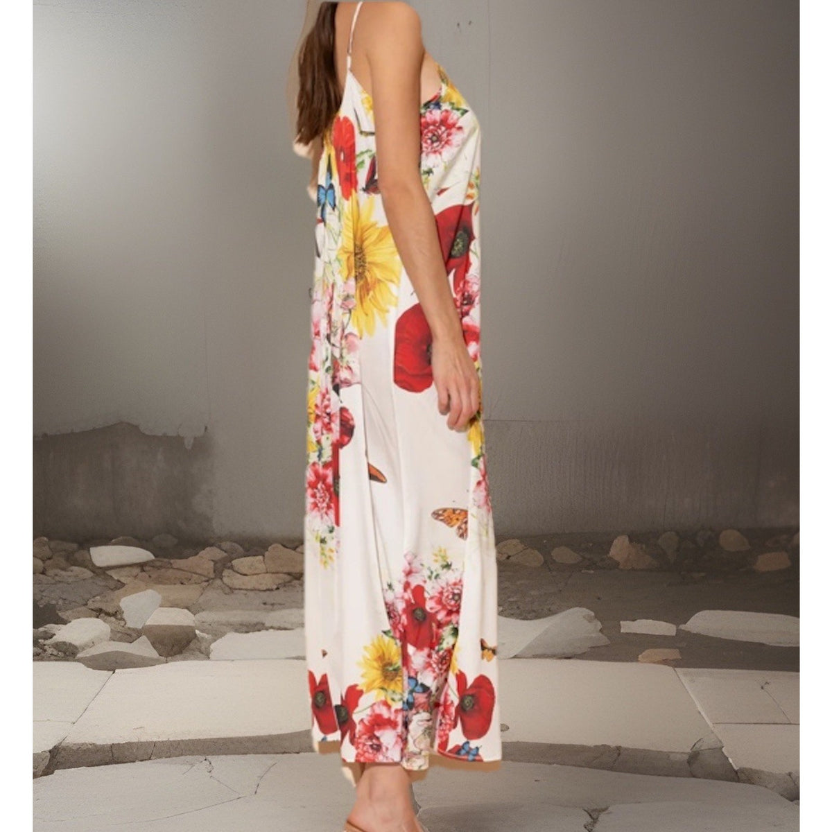 Wrap Up By VP Bouquet Chemise Medium Slip Dress