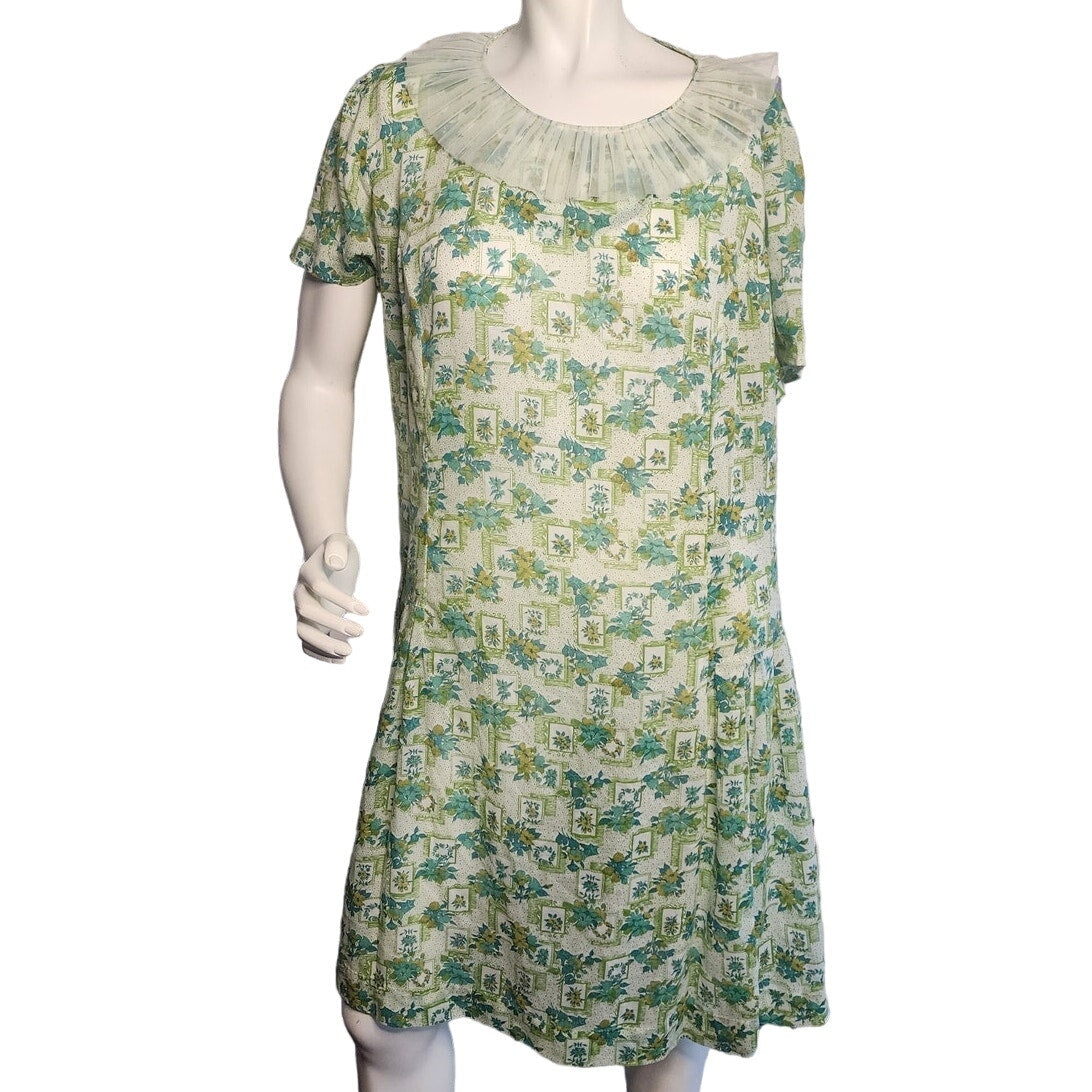 Ruffle my flowers handmade dress (1960s)