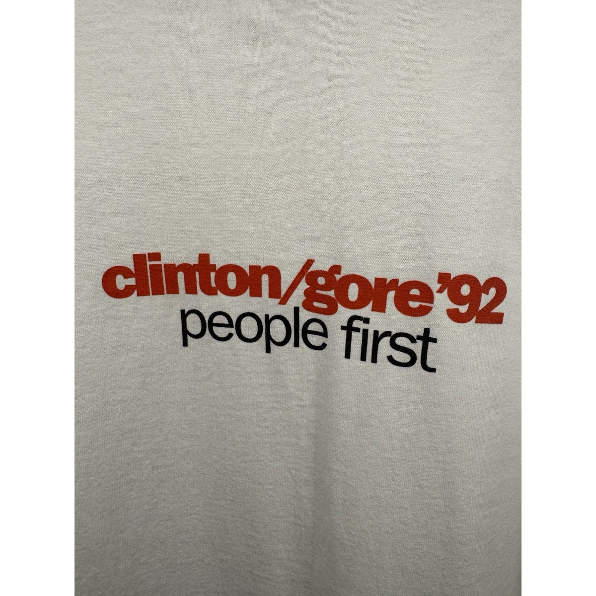 Vintage 1992 Bill Clinton Gore Anti Bush Quayle RARE Political Shirt XL 24x28
