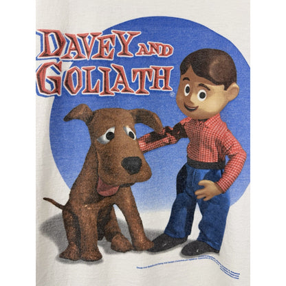 Vintage 2002 Davey and Goliath Christian Cartoon Lutheran Church XL 24x30
