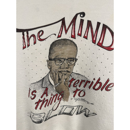 Vintage 1989 Malcolm X The Mind Is A Terrible Thing To Blow Sweatshirt Mens M