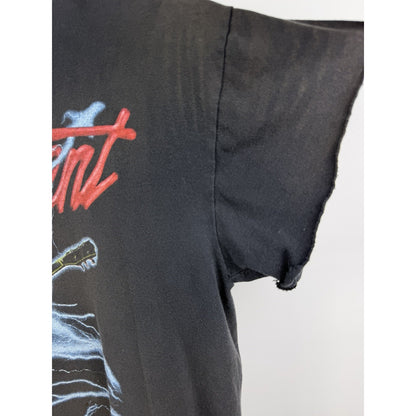 Vintage 1999 Ted Nugent Millennium Madman Distressed & Chopped Tee Large 23x26