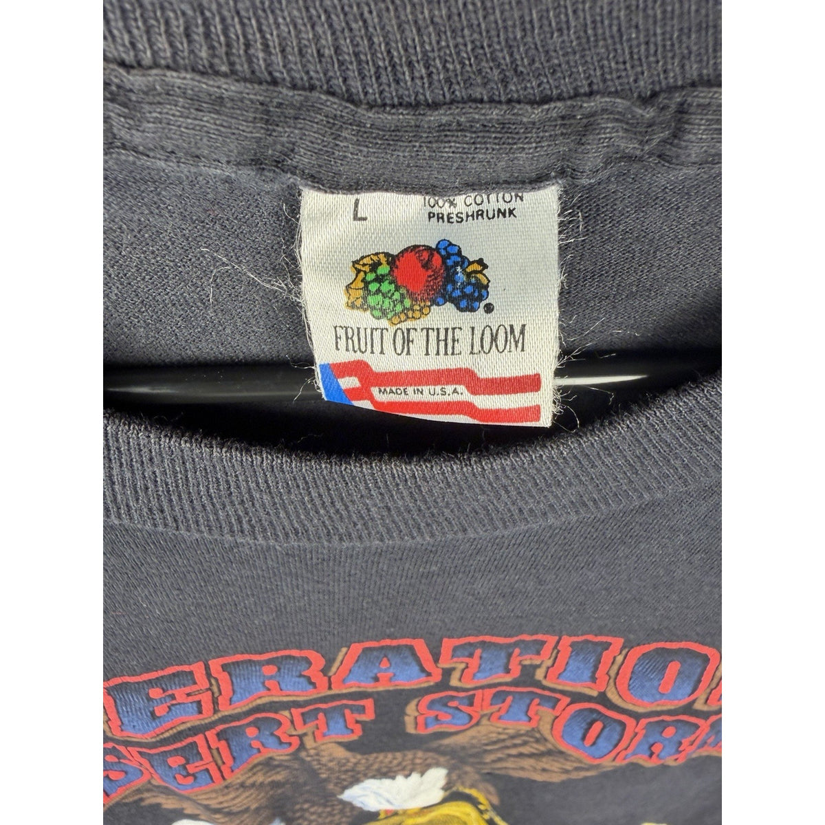 Vintage 1990 Operation Desert Storm Try N Burn This Flag Single Stitch L 21x29