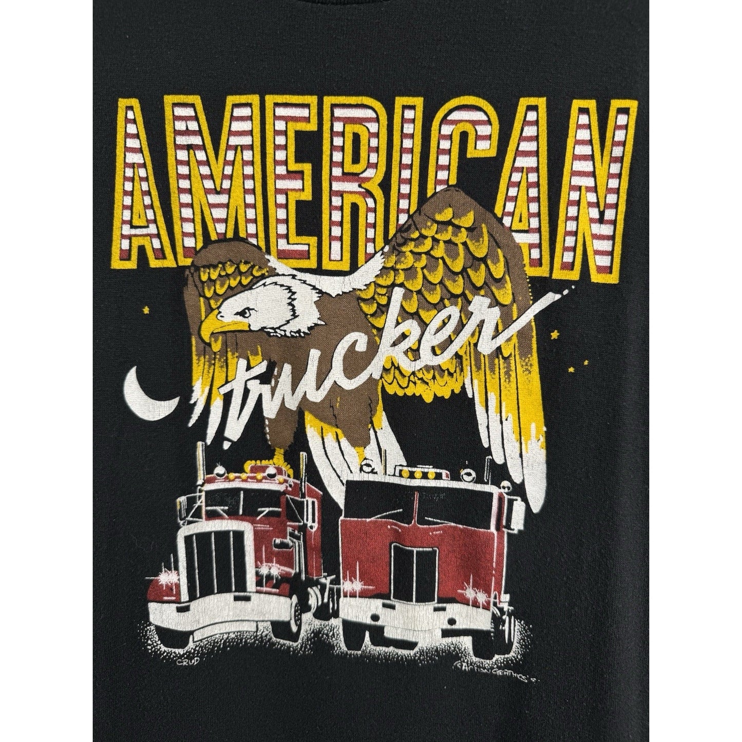 Vintage 1987 Original American Trucker Shirt Gulf Coast Sportswear XL 22.5x27