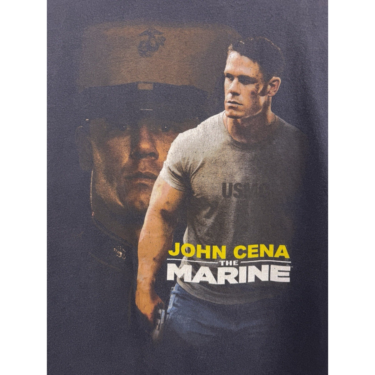 Vintage 2006 WWE John Cena The Marine WWE Movie Promo Shirt Great Fade S 18.5x24