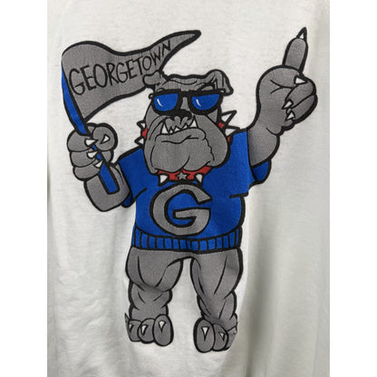 Vintage 80s Georgetown Hoyas double sided puff print crewneck, M