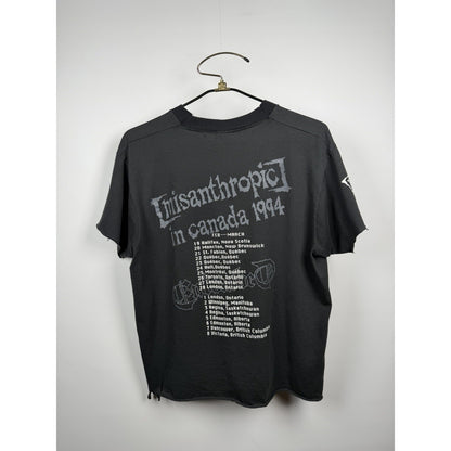 Vintage 1994 Entombed Misantropic Tour Canada Shirt Chopped Thrashed L 22x26