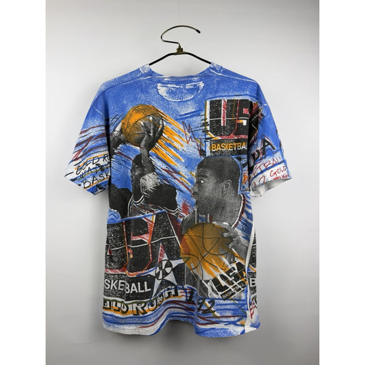 Vintage 1992 Michael Jordan Magic Johnson USA Dream Team Gold Rush ‘92 XL 23x28