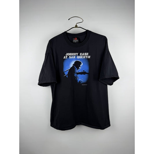 Vintage 2004 Johnny Cash At San Quentin Prison Double Sided Shirt Zion 2XL 25x31