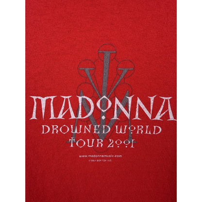 Vintage 2001 Madonna Drowned World tour tee, two sided, distressed, XL