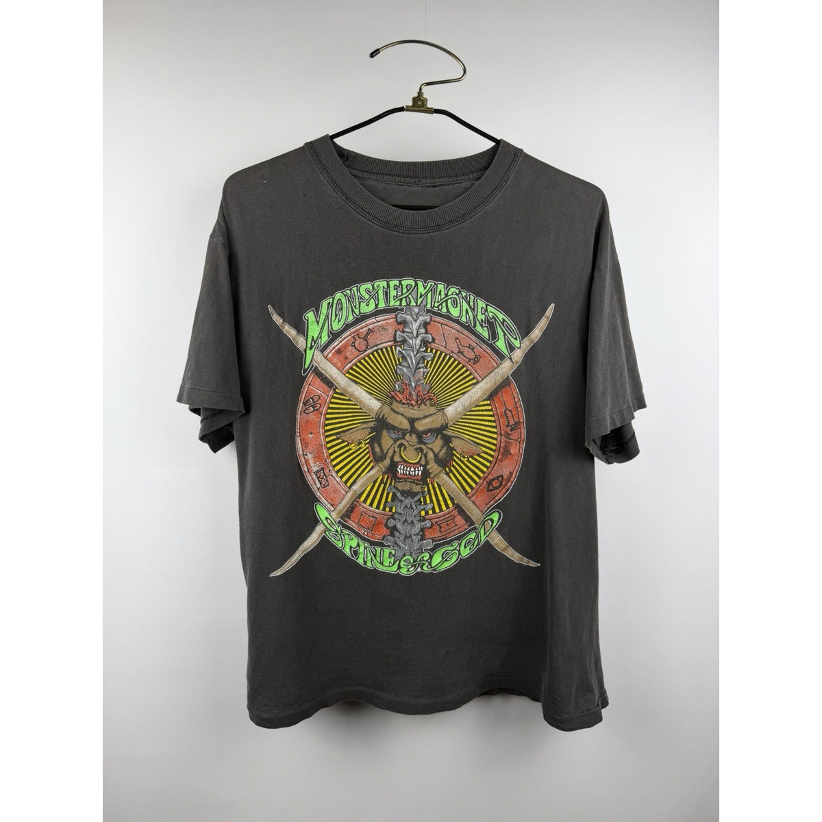 Vintage 1991 Monster Magnet Spine of God tee, Satanic Drug Thing, XL