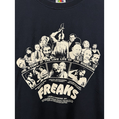Vintage 2005 Tod Browning Freaks Silent Movie Horror Poster Graphic Tee L 22x27