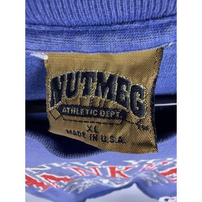 Vintage 90s New York Yankees crest tee, Nutmeg, single stitch, XL