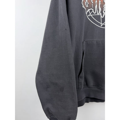 Slipknot pullover distressed hoodie, Iowa era nu metal, 2002, L