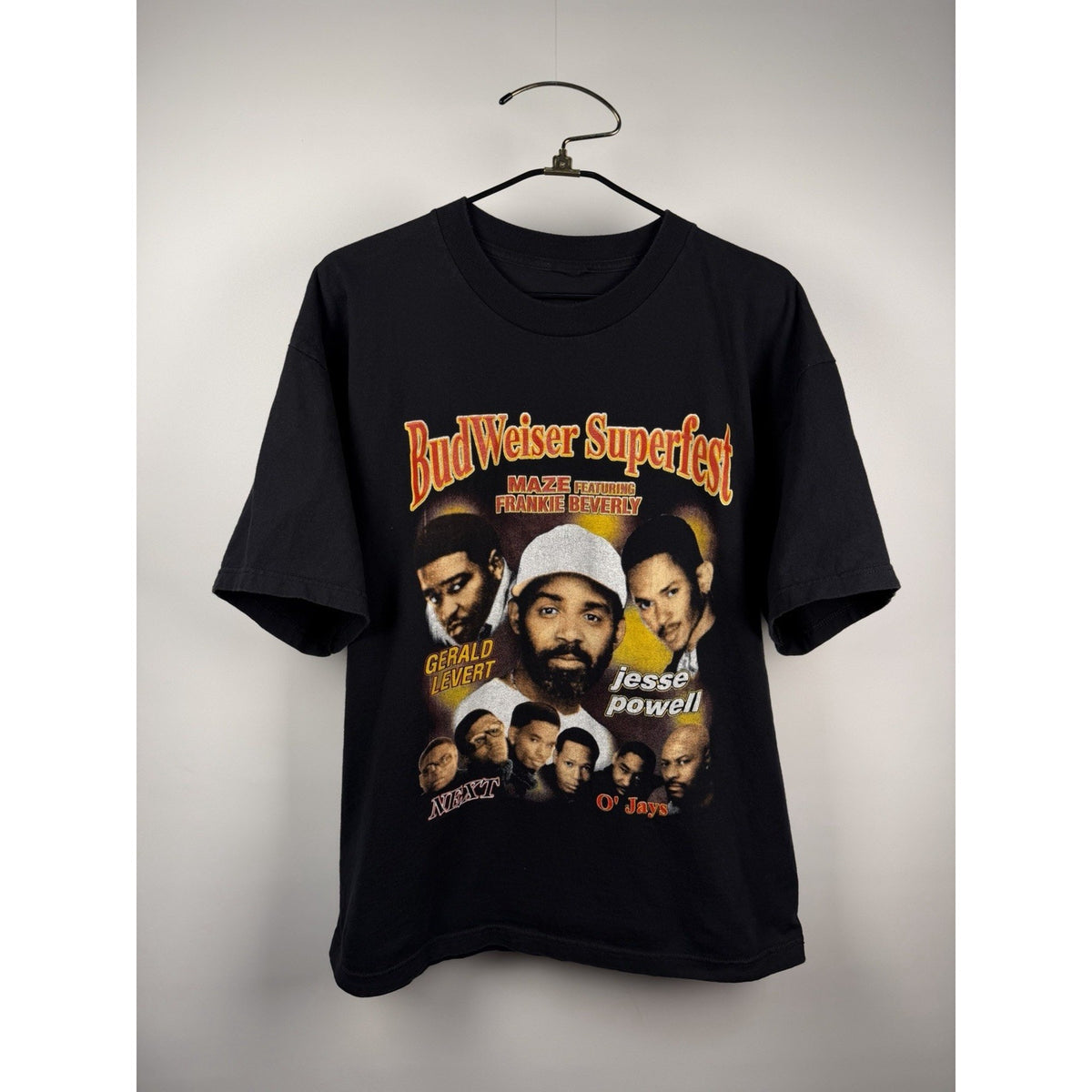 Vintage 1999 Budweiser Superfest Shirt Rap Tee Maze Next O’Jays Levert XL 24x30